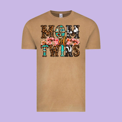 Mom Of Twins Vintage Tee Designed By Oliviacreatesart