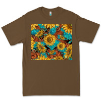 Cacao rustic sunflowers Premium Tee - TumblerDesignByShophia