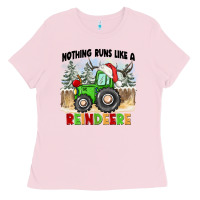 Bubblegum Pink nothing runs like a reindeere Ladies Tee - CowGirlArtShop