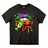 Asphalt Halloween lips Heavy Core Tee - NancyCooperArtShop