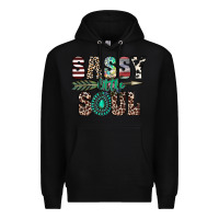 Black sassy little soul Premium Hoodie - CowhideDigitalArt