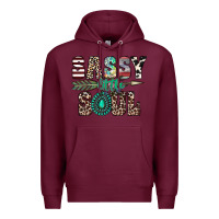 Burgundy sassy little soul Premium Hoodie - CowhideDigitalArt