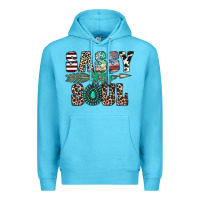 Ocean Blue sassy little soul Premium Hoodie - CowhideDigitalArt