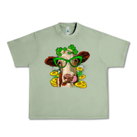 Oil Green St. Patrick's Day cow Urban Heavy Tee - OliviaCreatesArt
