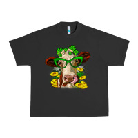 Pigment Black St. Patrick's Day cow Urban Heavy Tee - OliviaCreatesArt