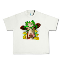 Pistachio St. Patrick's Day cow Urban Heavy Tee - OliviaCreatesArt