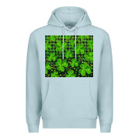 Blue Mist Saint Patricks Day Shamrock And Plaid Premium Hoodie - RanaPortraitStore