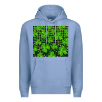 Colony Blue Saint Patricks Day Shamrock And Plaid Premium Hoodie - RanaPortraitStore
