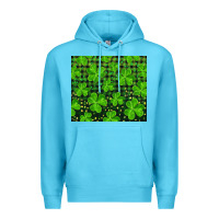 Ocean Blue Saint Patricks Day Shamrock And Plaid Premium Hoodie - RanaPortraitStore