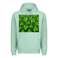 Seafoam Saint Patricks Day Shamrock And Plaid Premium Hoodie - RanaPortraitStore