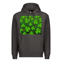 Smoke Saint Patricks Day Shamrock And Plaid Premium Hoodie - RanaPortraitStore