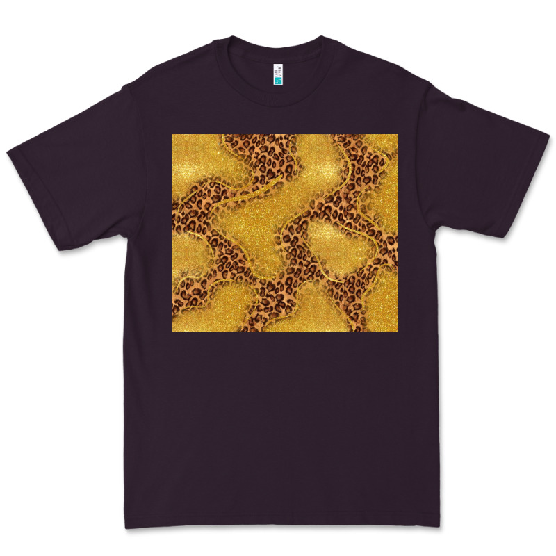 Gold Glitter With Leopard Pattern Premium Tee by TumblerDesignByShophia | Teevron