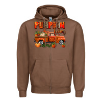 Chestnut pumpkin farm truck Zipper Hoodie - AdoDesignShop