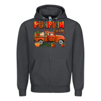 Smoke pumpkin farm truck Zipper Hoodie - AdoDesignShop