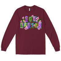 Burgundy egg and easter Long Sleeve Tee - FaDigitalArtStudio