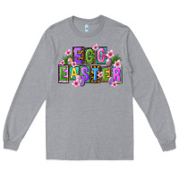 Heather Grey egg and easter Long Sleeve Tee - FaDigitalArtStudio