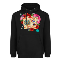Black playing cards roses and pearls Heavyweight Hoodie - AdoDesignShop