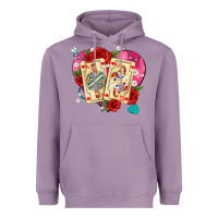 Lavender playing cards roses and pearls Heavyweight Hoodie - AdoDesignShop