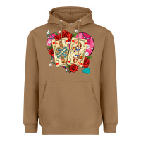 Toasted Coconut playing cards roses and pearls Heavyweight Hoodie - AdoDesignShop