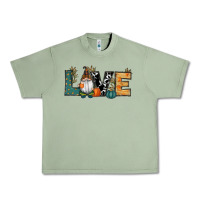 Oil Green Fall Love Gnome Urban Heavy Tee - RanaPortraitStore