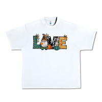 White Fall Love Gnome Urban Heavy Tee - RanaPortraitStore