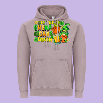 Let The Shenanigans Begin St. Patrick's Day Vintage Hoodie Designed By Fadigitalartstudio