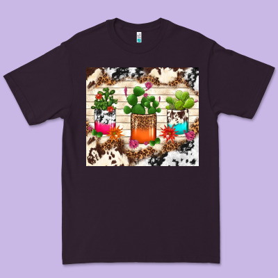 Cowhide Succulent Premium Tee Designed By Tumblerdesignbyshophia