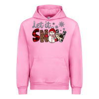 Fuchsia Pink let it snow snowman Urban Hoodie - JahusDesignShop