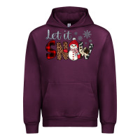 Mauve Wine let it snow snowman Urban Hoodie - JahusDesignShop