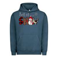 Pigment Midnight Navy let it snow snowman Urban Hoodie - JahusDesignShop