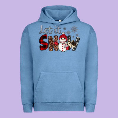 Let It Snow Snowman Urban Hoodie Designed By Jahusdesignshop