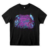 Black Fueled by crystals and coffee halloween Heavy Core Tee - NancyCooperArtShop