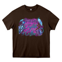 Chocolate Brown Fueled by crystals and coffee halloween Heavy Core Tee - NancyCooperArtShop