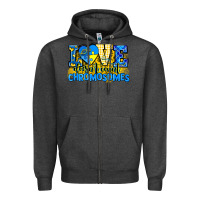 Charcoal Heather love doesn't count chromosomes Zipper Hoodie - AdoDesignShop