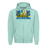 Seafoam love doesn't count chromosomes Zipper Hoodie - AdoDesignShop