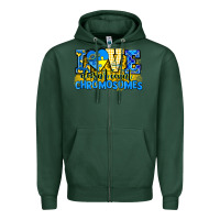 Sports Green love doesn't count chromosomes Zipper Hoodie - AdoDesignShop