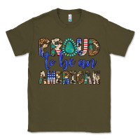 Army Green proud to be an american Classic Tee - Artiststas