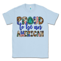 Dusty Blue proud to be an american Classic Tee - Artiststas