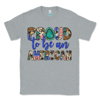 Heather Grey proud to be an american Classic Tee - Artiststas