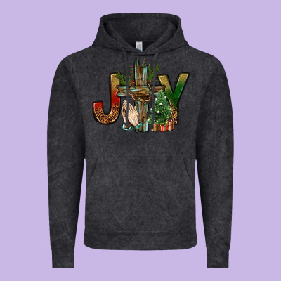 Joy Christmas With Cross Bbs Vintage Hoodie Designed By Bundleandbundleshop