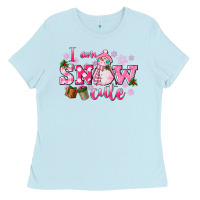 Baby Blue i am snow cute Ladies Tee - CowGirlArtShop