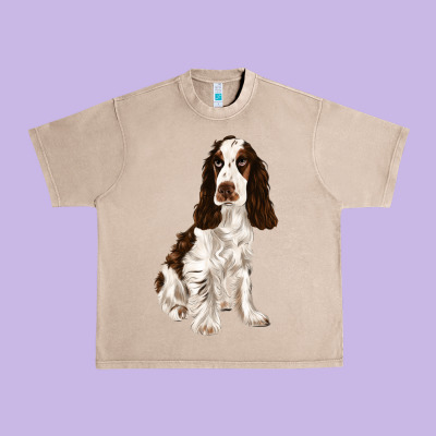 English Cocker Spaniel Urban Heavy Tee Designed By Fadigitalartstudio