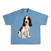 Pebble Blue english cocker spaniel Urban Heavy Tee - FaDigitalArtStudio