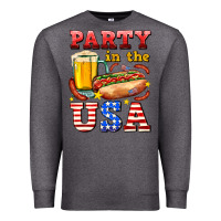 Charcoal Heather party in the usa Premium Sweatshirt - AdoDesignShop