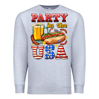 Heather Grey party in the usa Premium Sweatshirt - AdoDesignShop