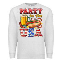 Oatmeal Heather party in the usa Premium Sweatshirt - AdoDesignShop