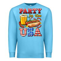 Ocean Blue party in the usa Premium Sweatshirt - AdoDesignShop