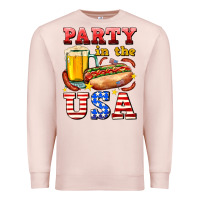 Pale Pink party in the usa Premium Sweatshirt - AdoDesignShop