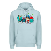 Blue Mist nurse drink coffee Premium Hoodie - CowhideDigitalArt