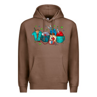 Chestnut nurse drink coffee Premium Hoodie - CowhideDigitalArt
